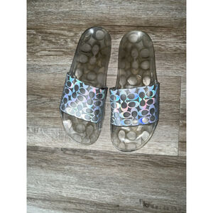 Coach Ugo Signature Rubber Slide Clear Size‎ 9